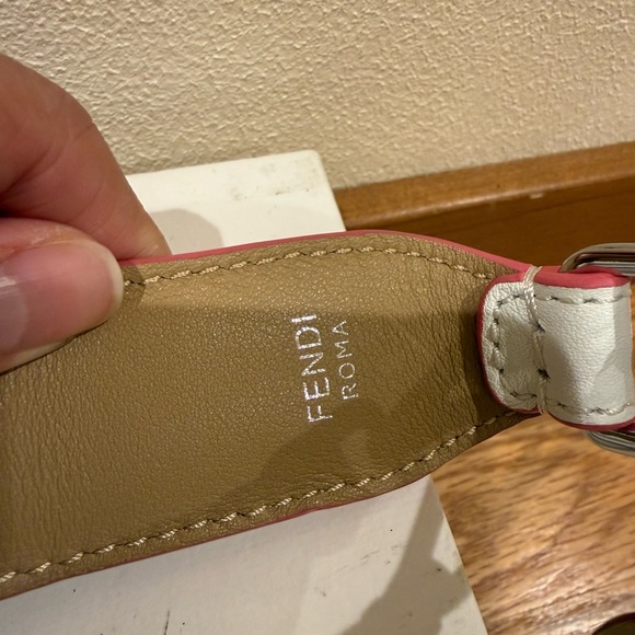 FENDI “STRAP YOU” White Multicolored Studded Shoulder Purse Strap main image 2